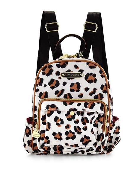 cheetah print backpack.